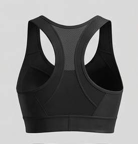 Diana Cuervo Performance Apparel Design — Monochrome Sports Bra Set, racerback movement concept detail