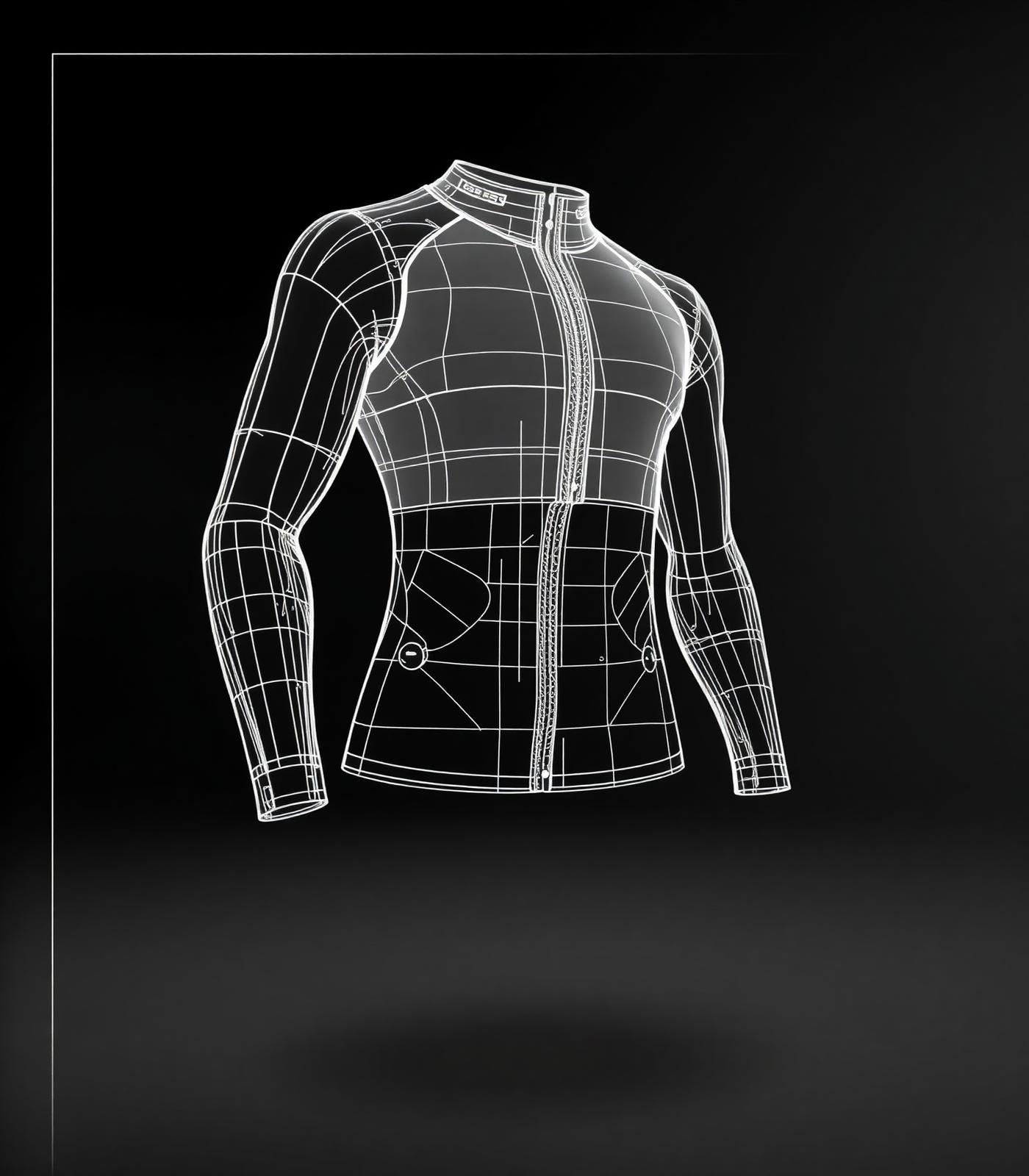 Technical wireframe sketch